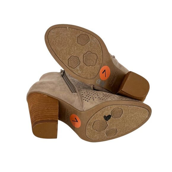 Carlos By Carlos Santana Hacey Doe Brown Heeled Ankle Boots Size 7M NWT - Picture 7 of 11